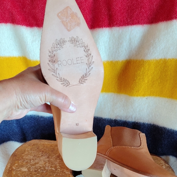 Roolee Brown Leather Ankle Boots Women's Size 10 - Picture 10 of 12